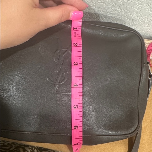 Saint Laurent Small Mono Leather Camera Bag-Grey - Picture 17 of 17